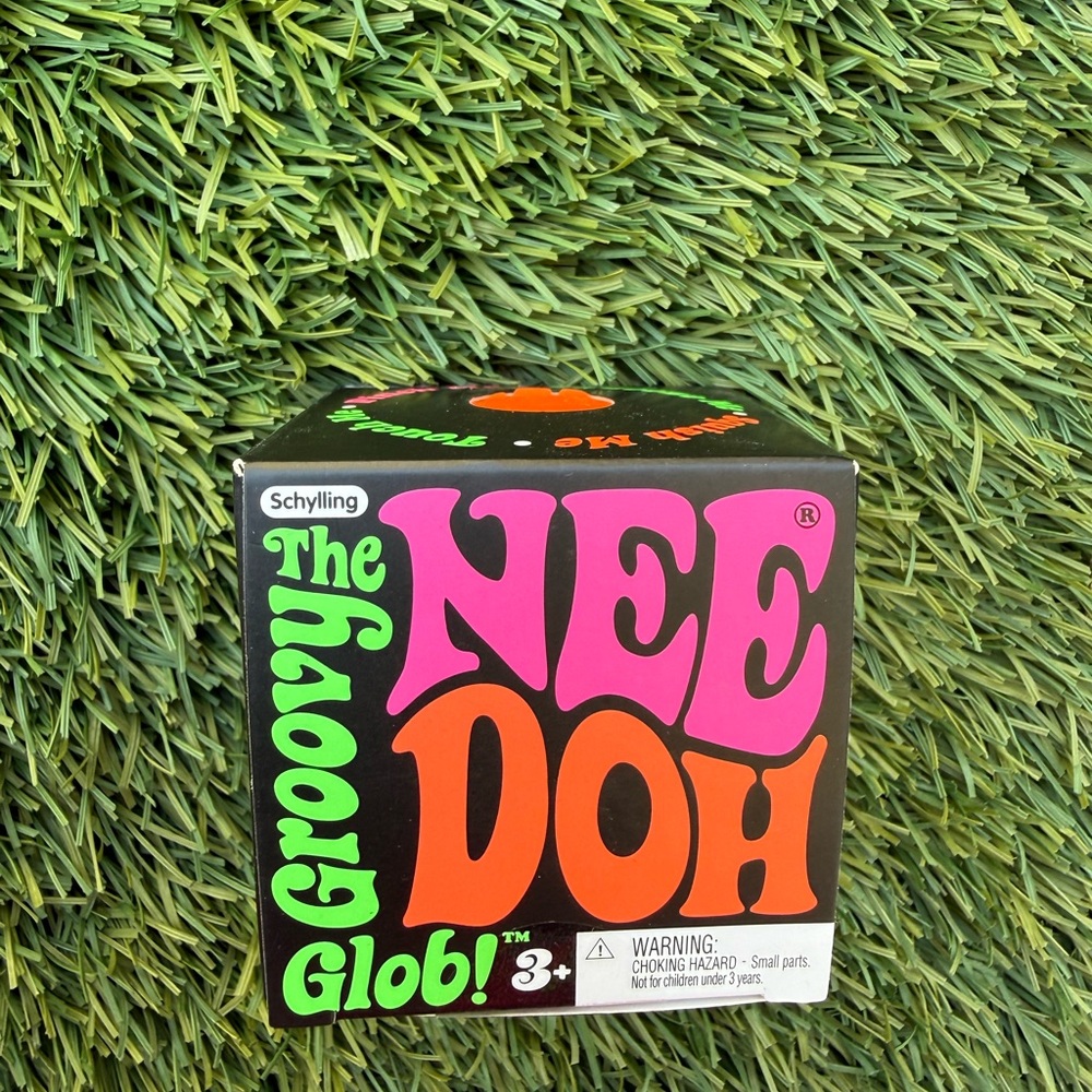 Schylling The Groovy NeeDoh Glob! Retro Squeeze Toy - Orange